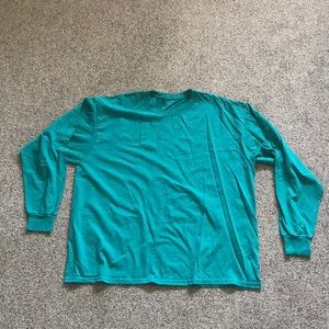 Green Fruit of the Loom long sleeve T-shirt